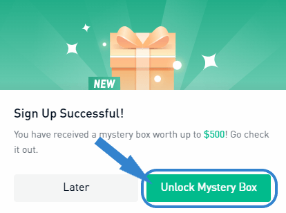 Unlock mystery box