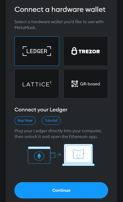 Connect the ledger