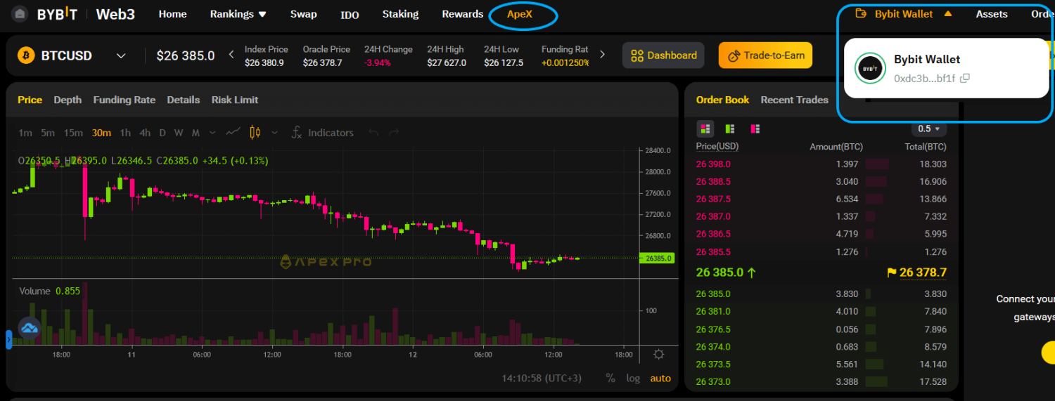 Trade ApeX on Bybit